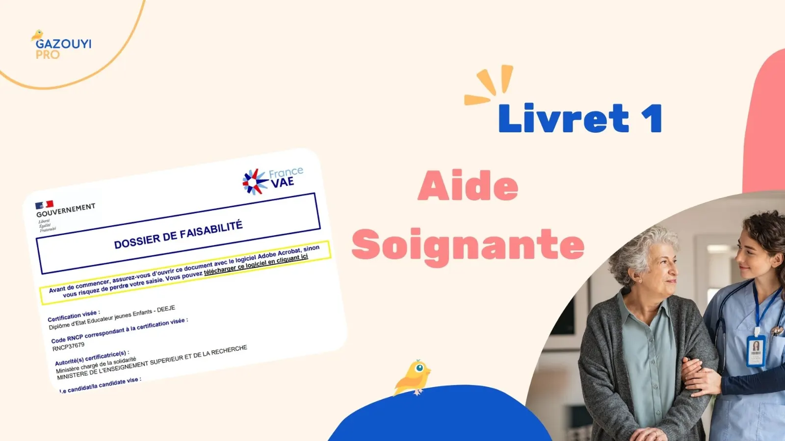 Le Livret 1 pour VAE Aide Soignant (DEAS)