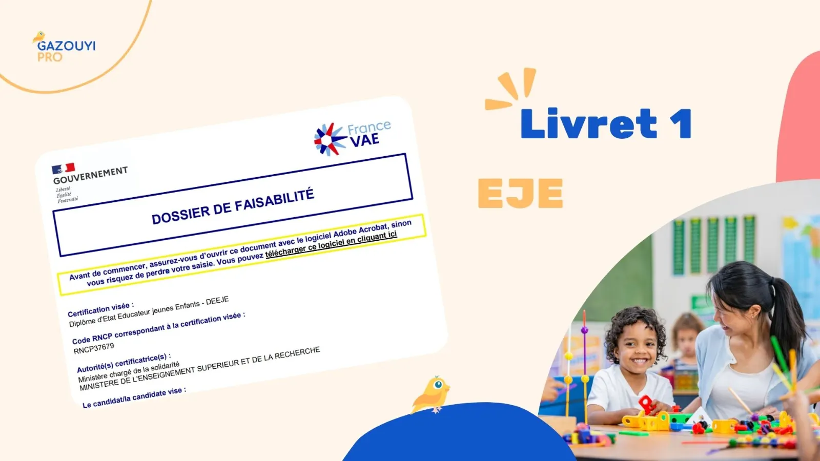 Télécharger Livret 1 VAE Educateur de Jeunes Enfants 2025